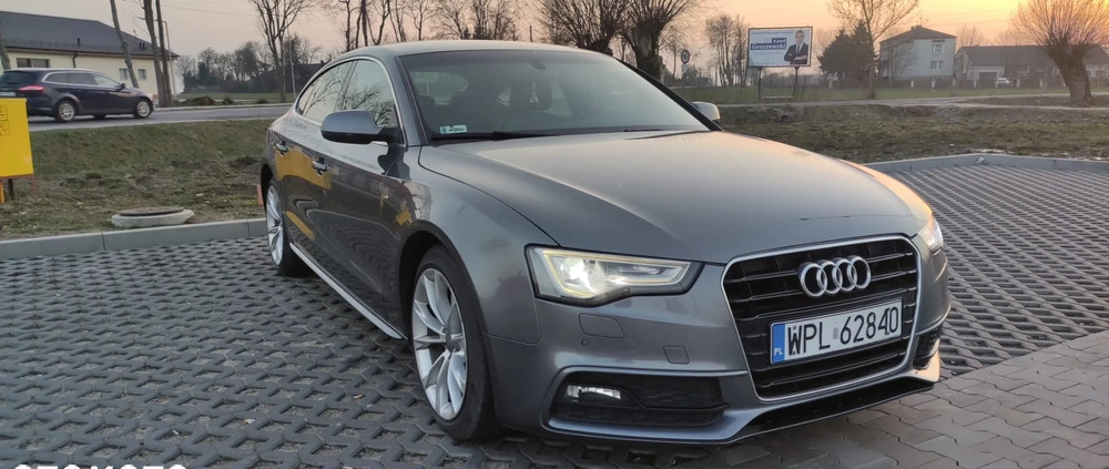 Audi A5 cena 73500 przebieg: 114550, rok produkcji 2015 z Płock małe 172